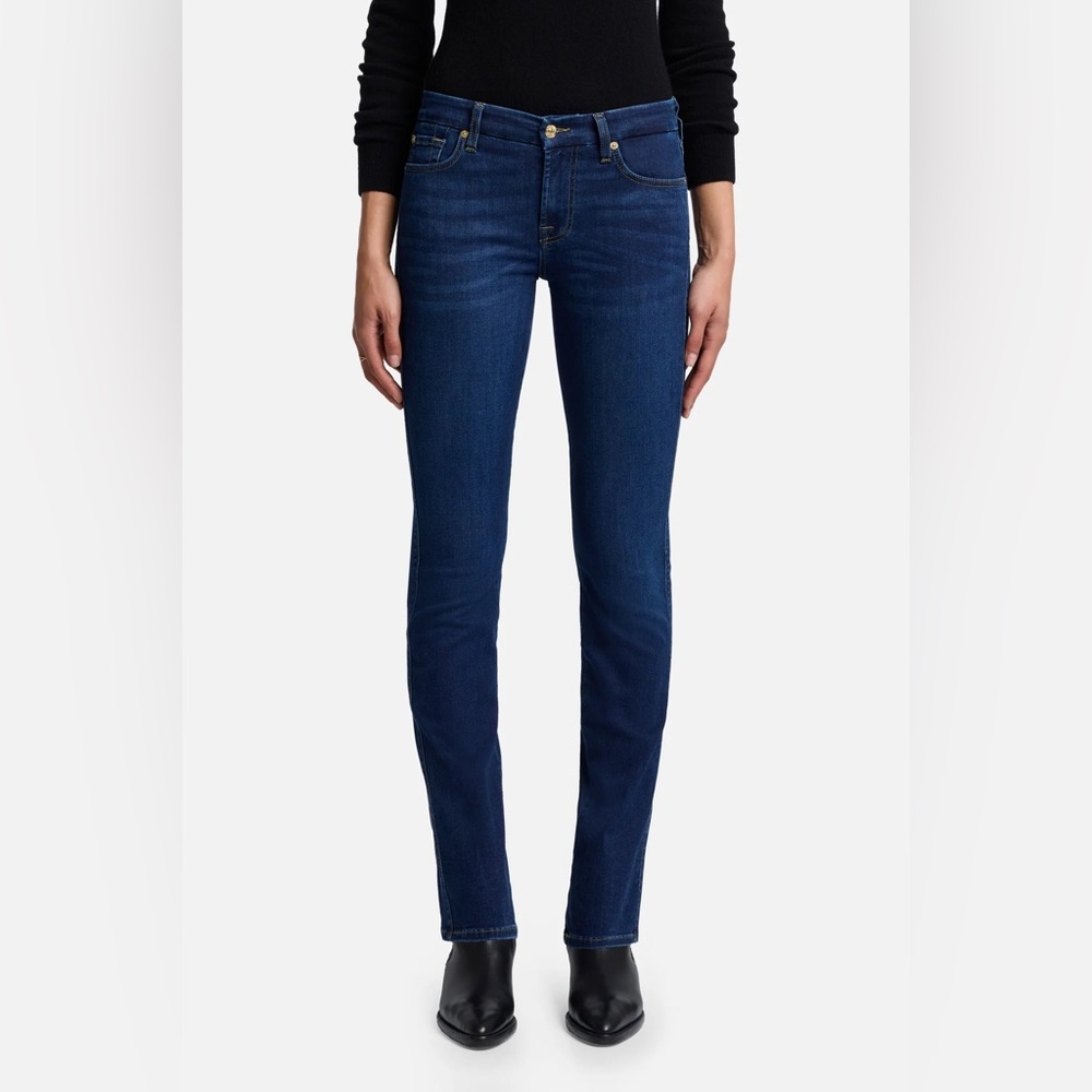7 For All Mankind Deep Indigo Skinny Jeans